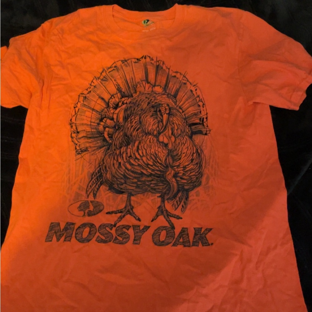 Mossy Oak Bright Orange Turkey Graphic Tee